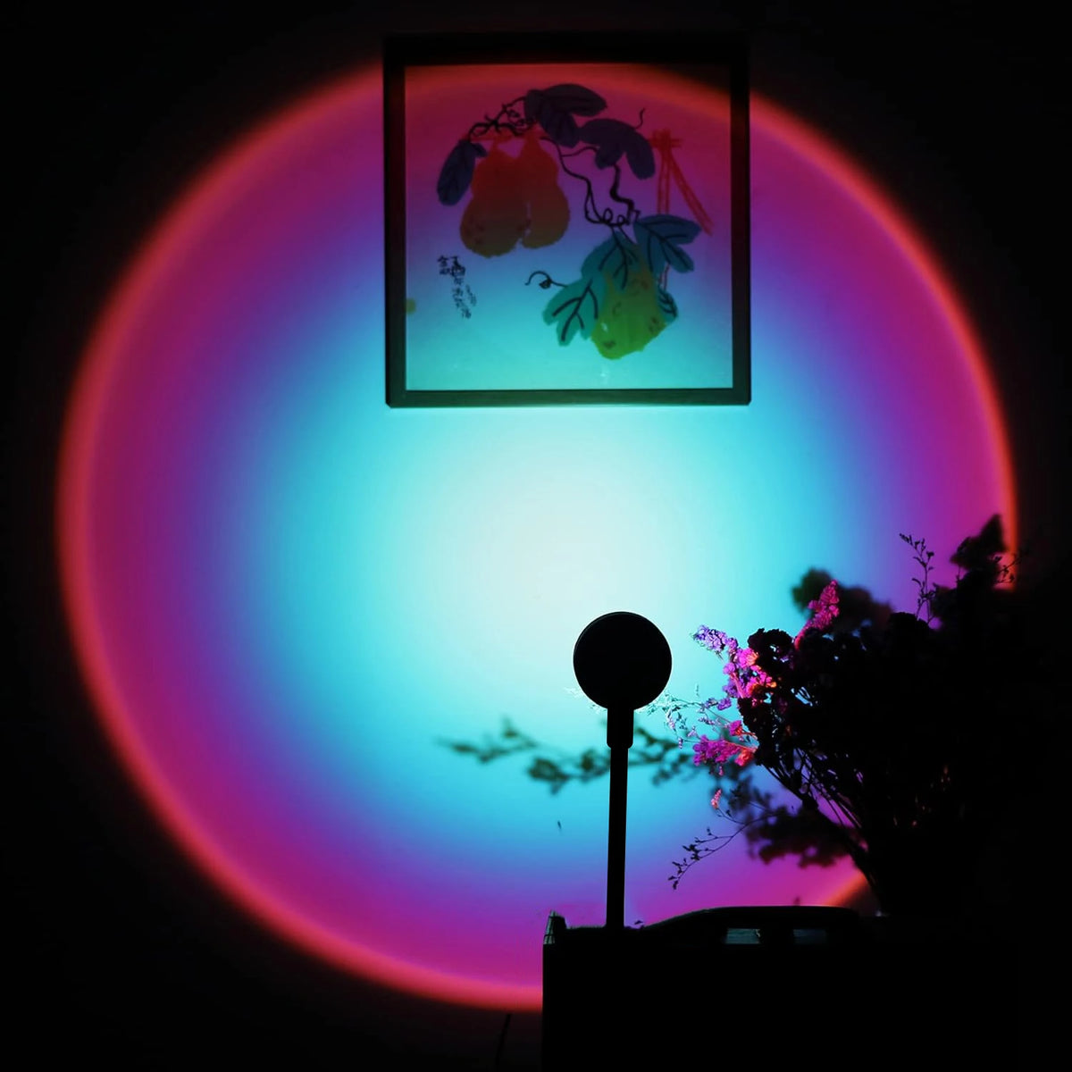 Rainbow light projector lamp – for selfies and photo backdrops