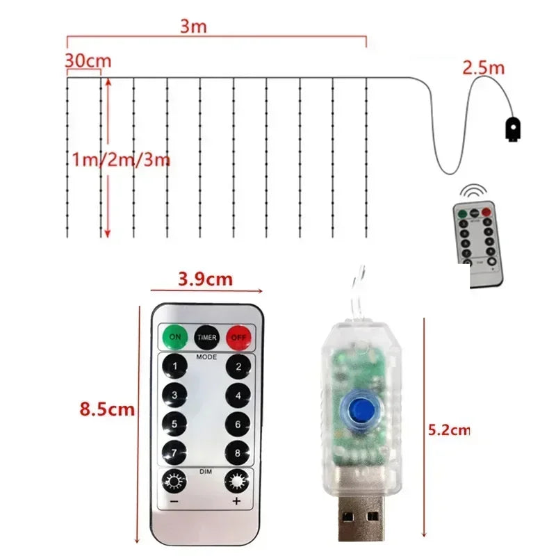 USB LED curtain lights – for holiday decorating