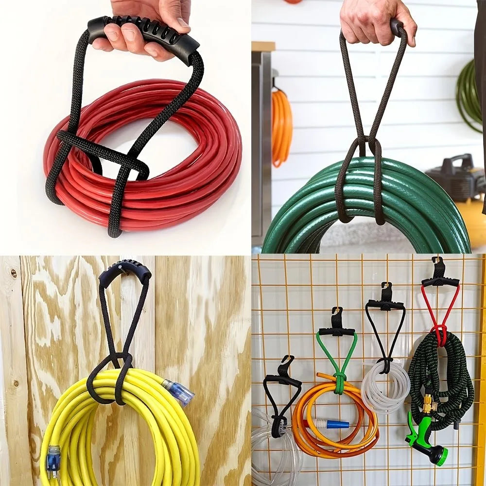 Heavy-duty cord carrying strap for hoses and cables
