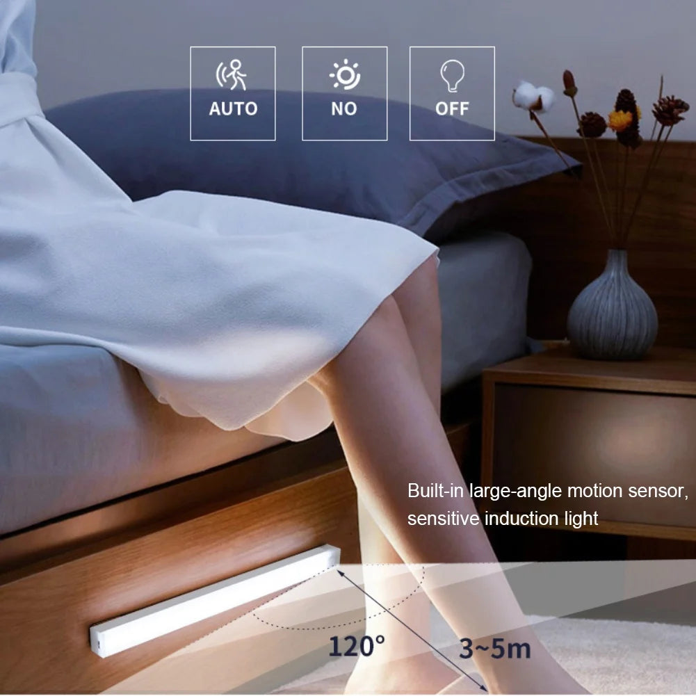 USB-C rechargeable LED motion sensor cabinet light – in 10 to 50 cm lengths