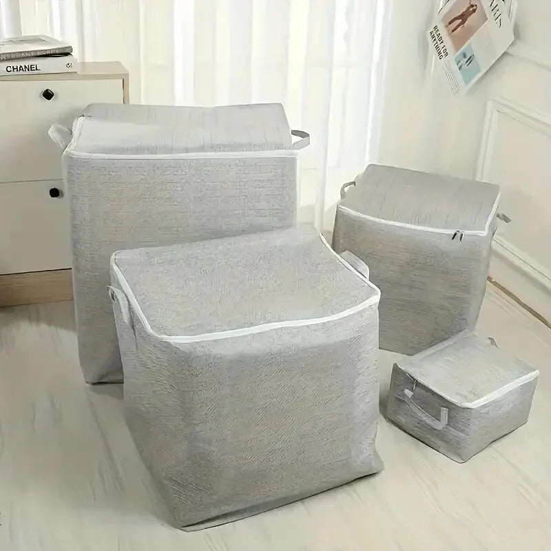 Closet storage bag for quilts, clothes and toys