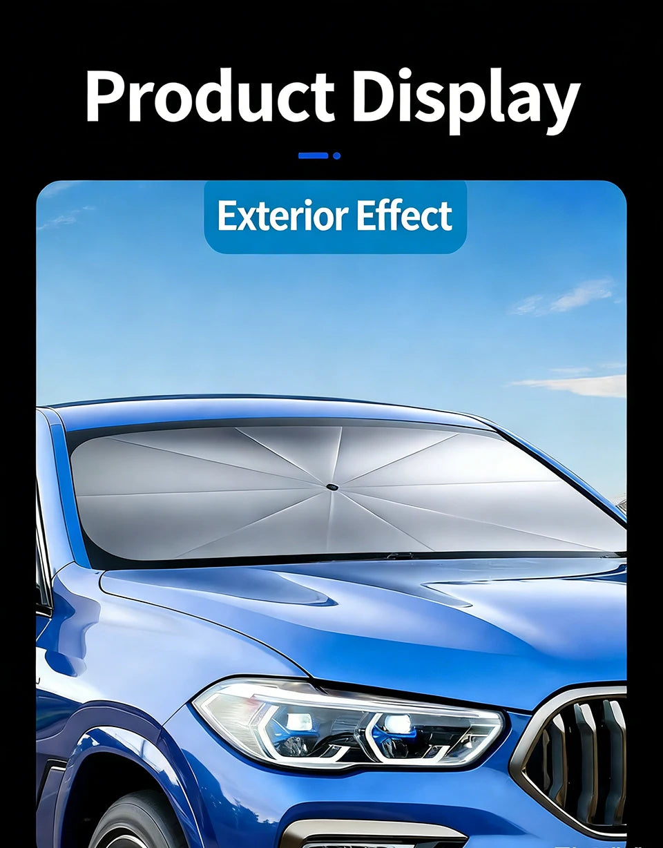 Car windshield sun shade umbrella – for front windshields
