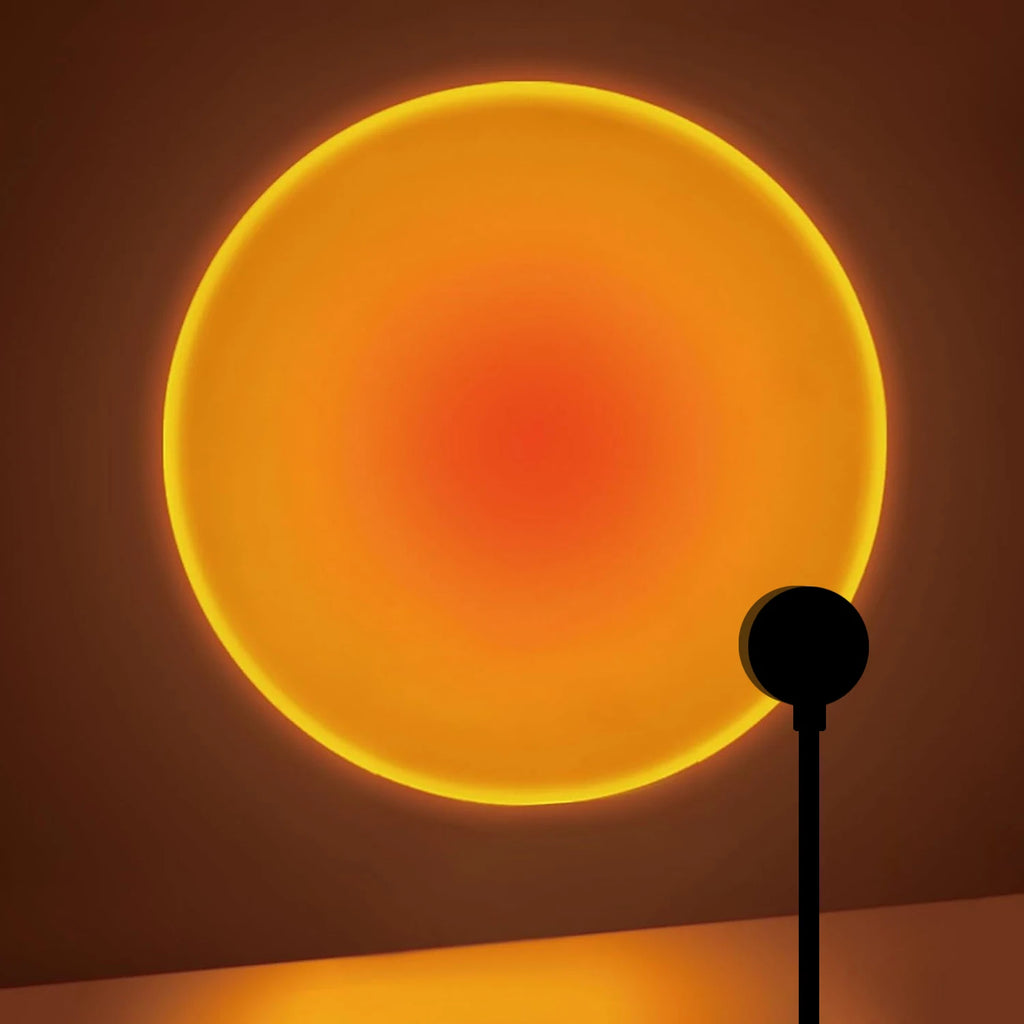 Mini USB sunset projection lamp with flexible neck