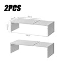 Gray kitchen cabinet organizer shelf, 2-pack
