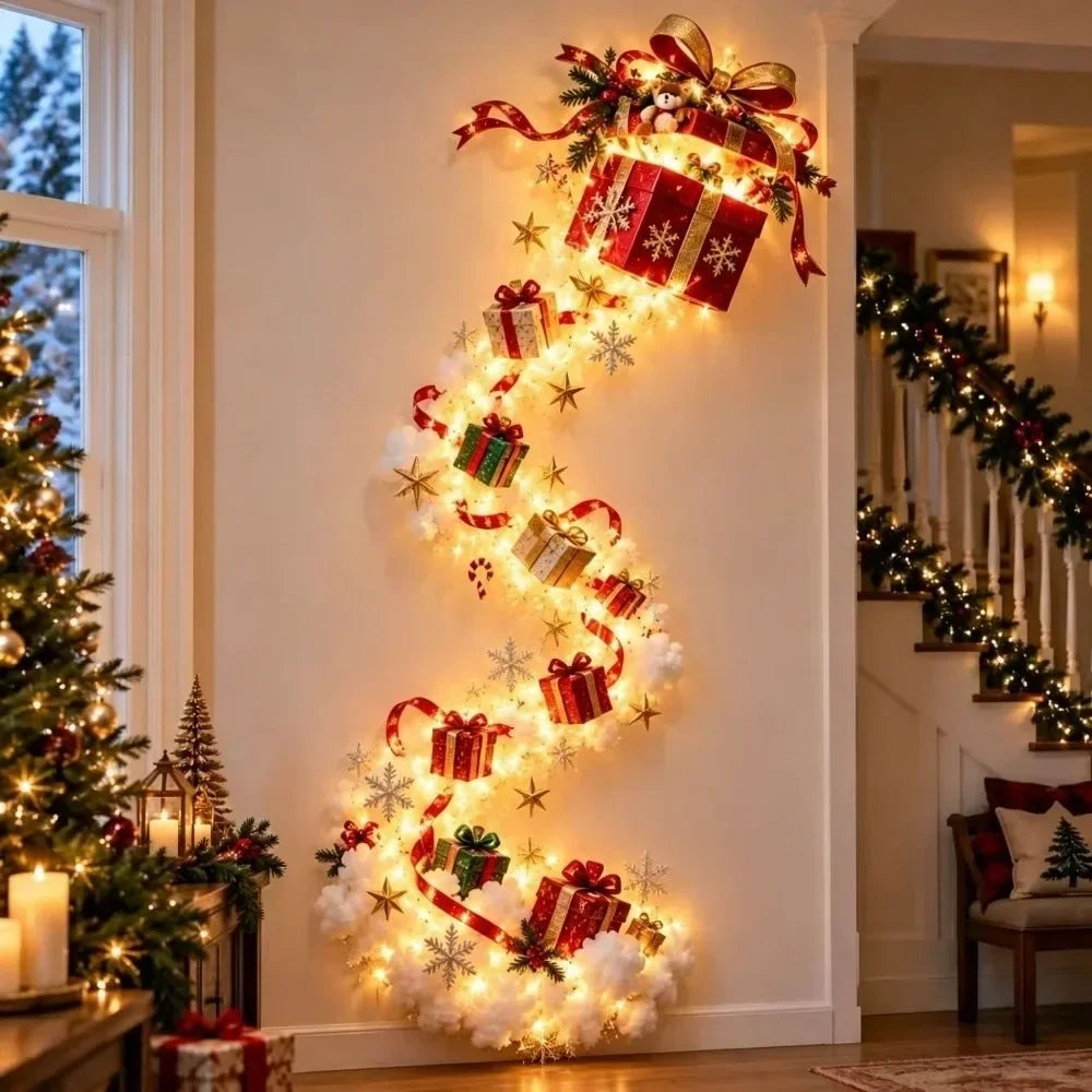 Gift Box design – DIY Christmas Magic Trail LED wall light kit