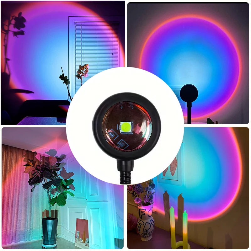 Rainbow light projector lamp – for bedroom or living room decor