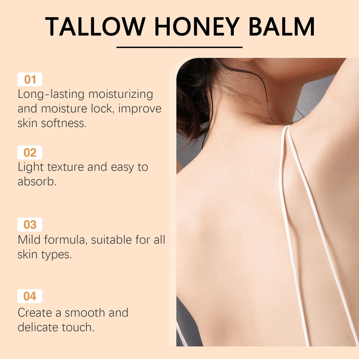 Tallow honey cream hydrating body moisturizer
