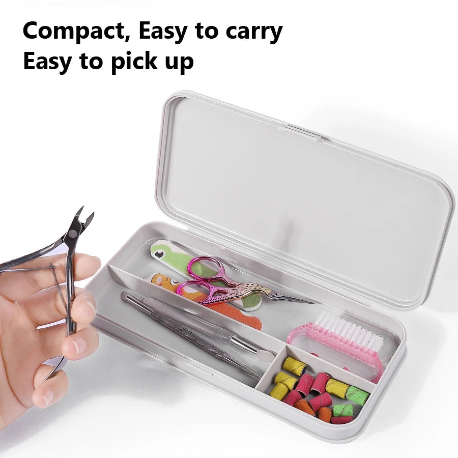 Desktop nail art tool organizer clear storage