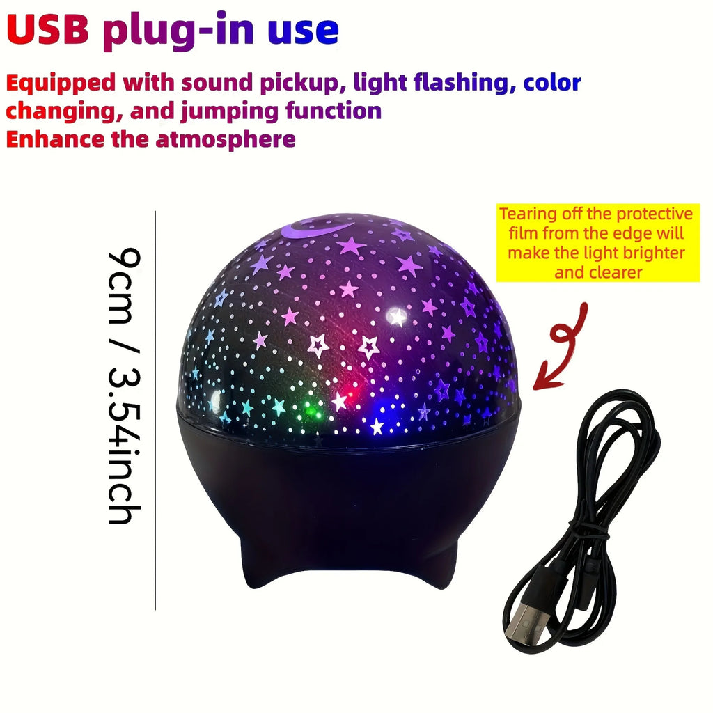 Colorful star projector lamp – for a party or movie night