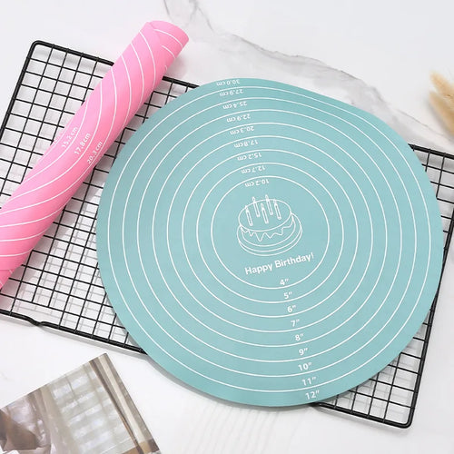 Colorful cake decorating work mat