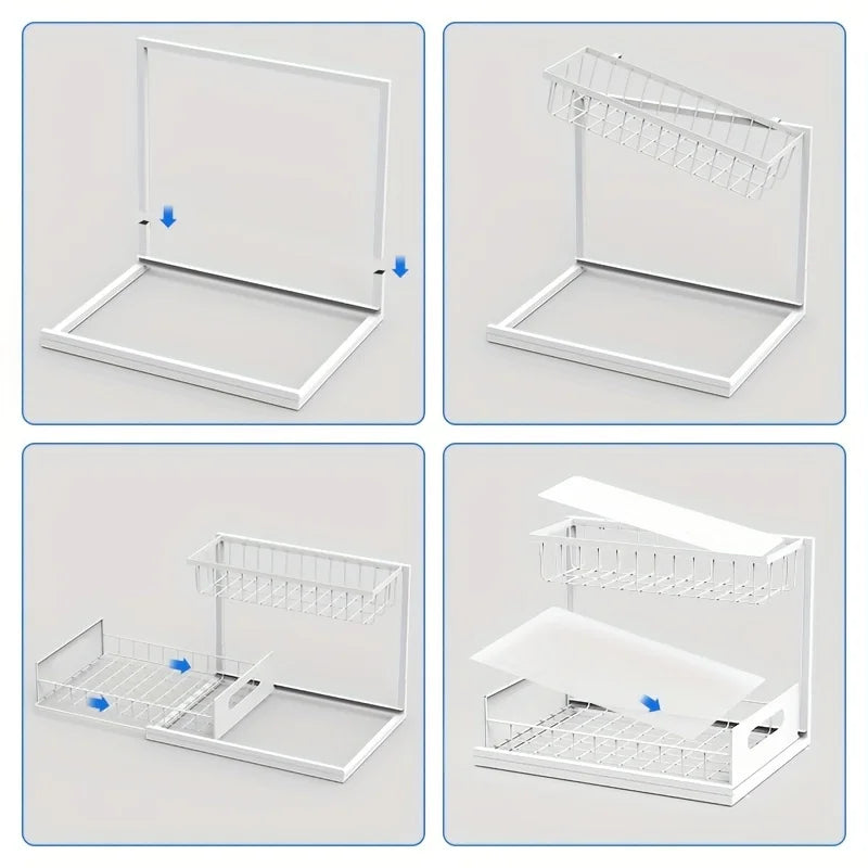 Pull-out storage rack – for bathroom cabinets