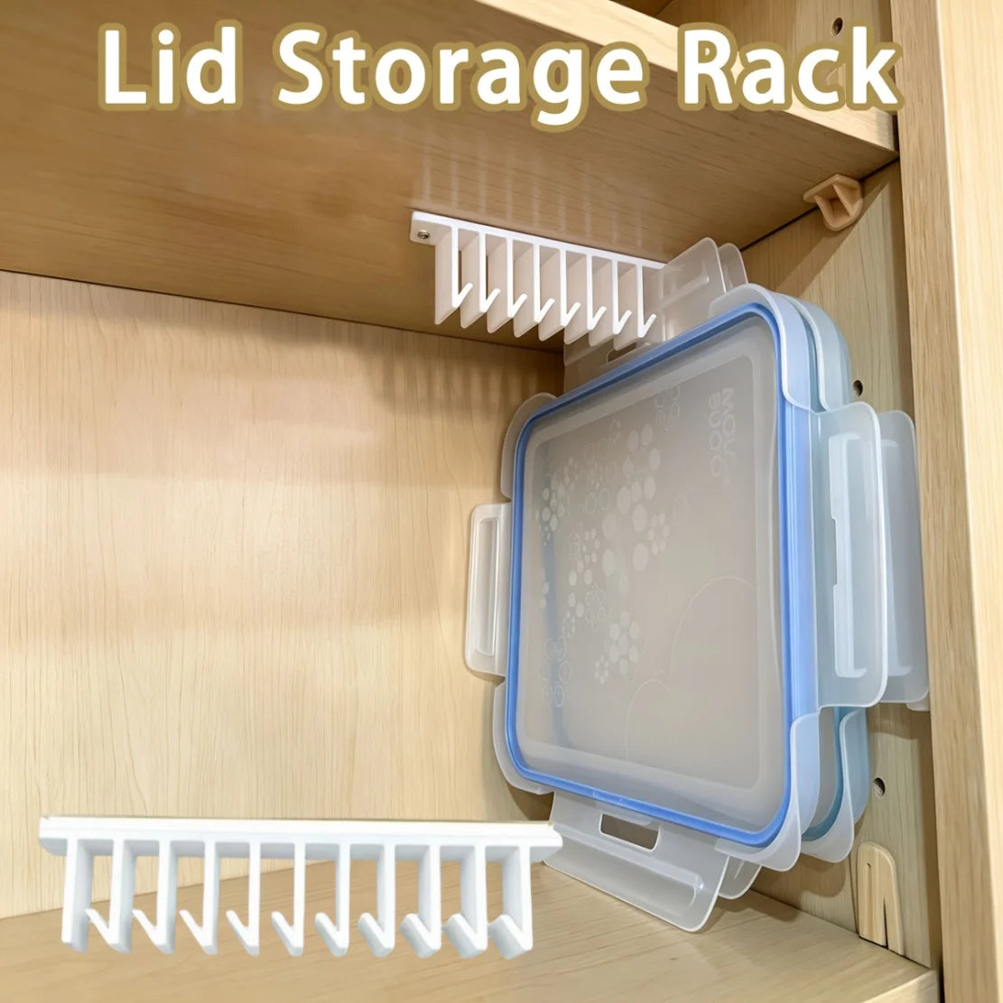Container lid organizer rack