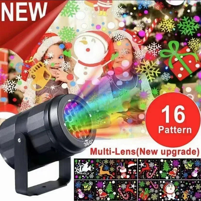 USB Christmas projector light with 16 patterns