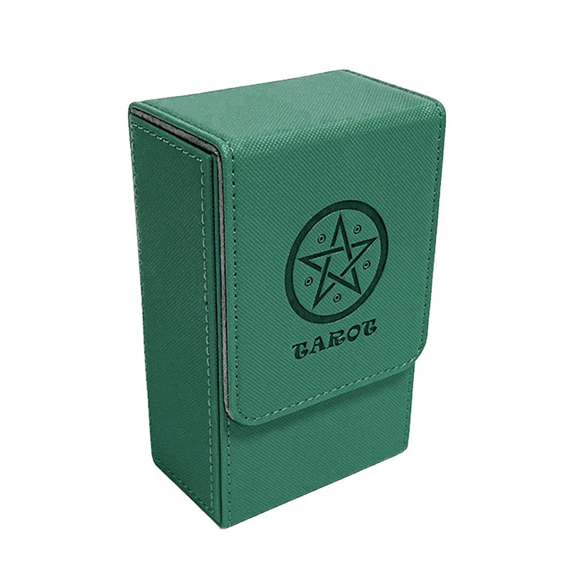 Green PU leather card storage box