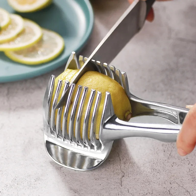 Handheld produce slicing holder