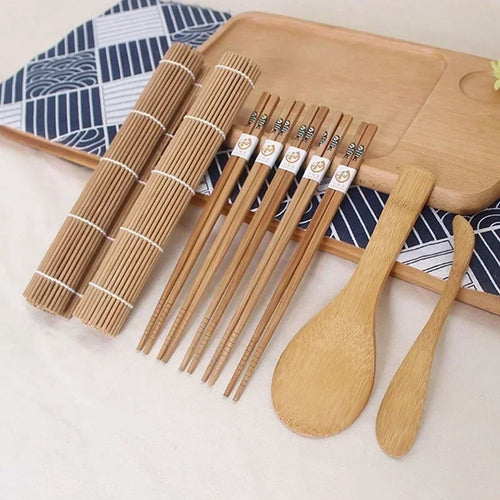 9-piece bamboo sushi making kit