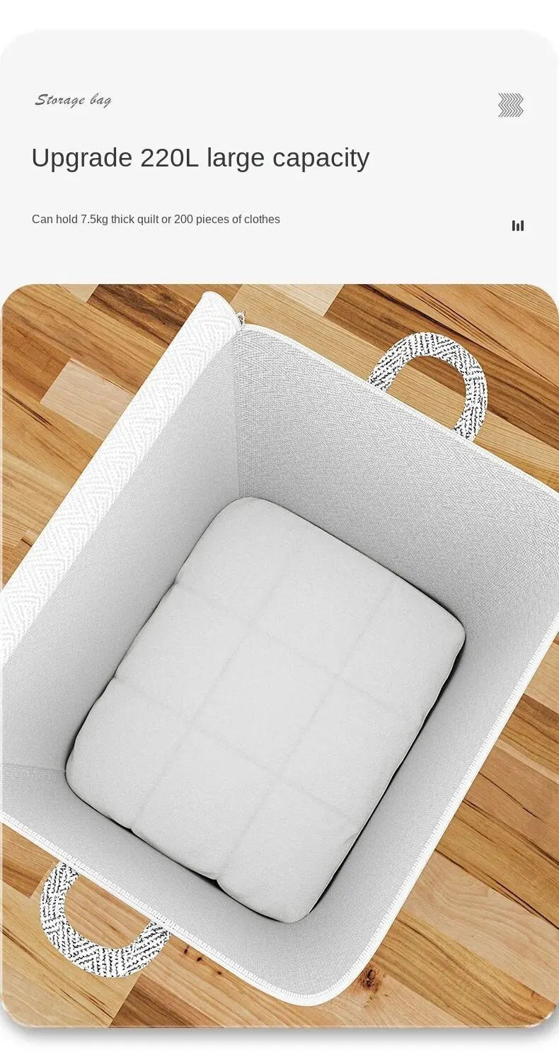 Cube-shaped non-woven storage bag with zipper