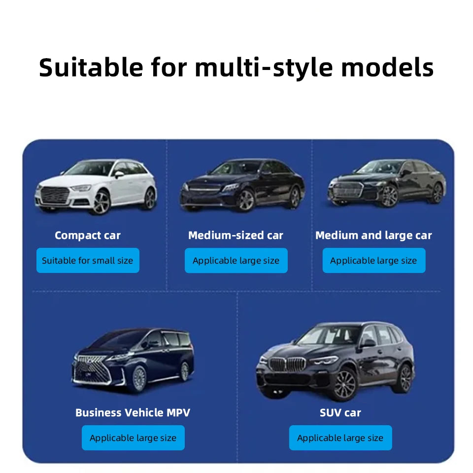 Front windshield sunshade for parked cars