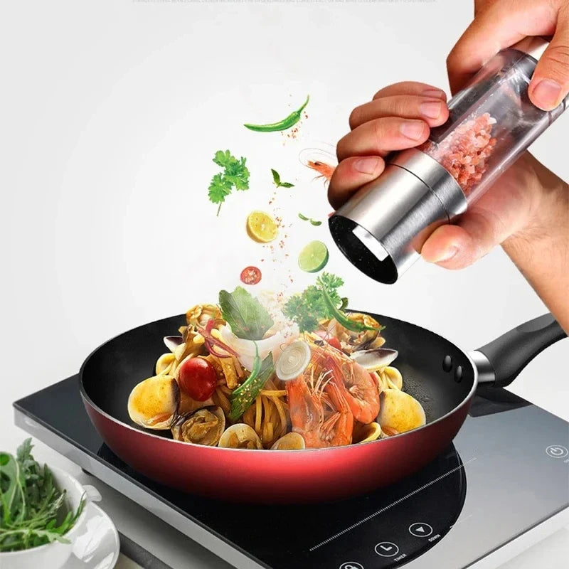 Manual 2-in-1 salt and pepper mill