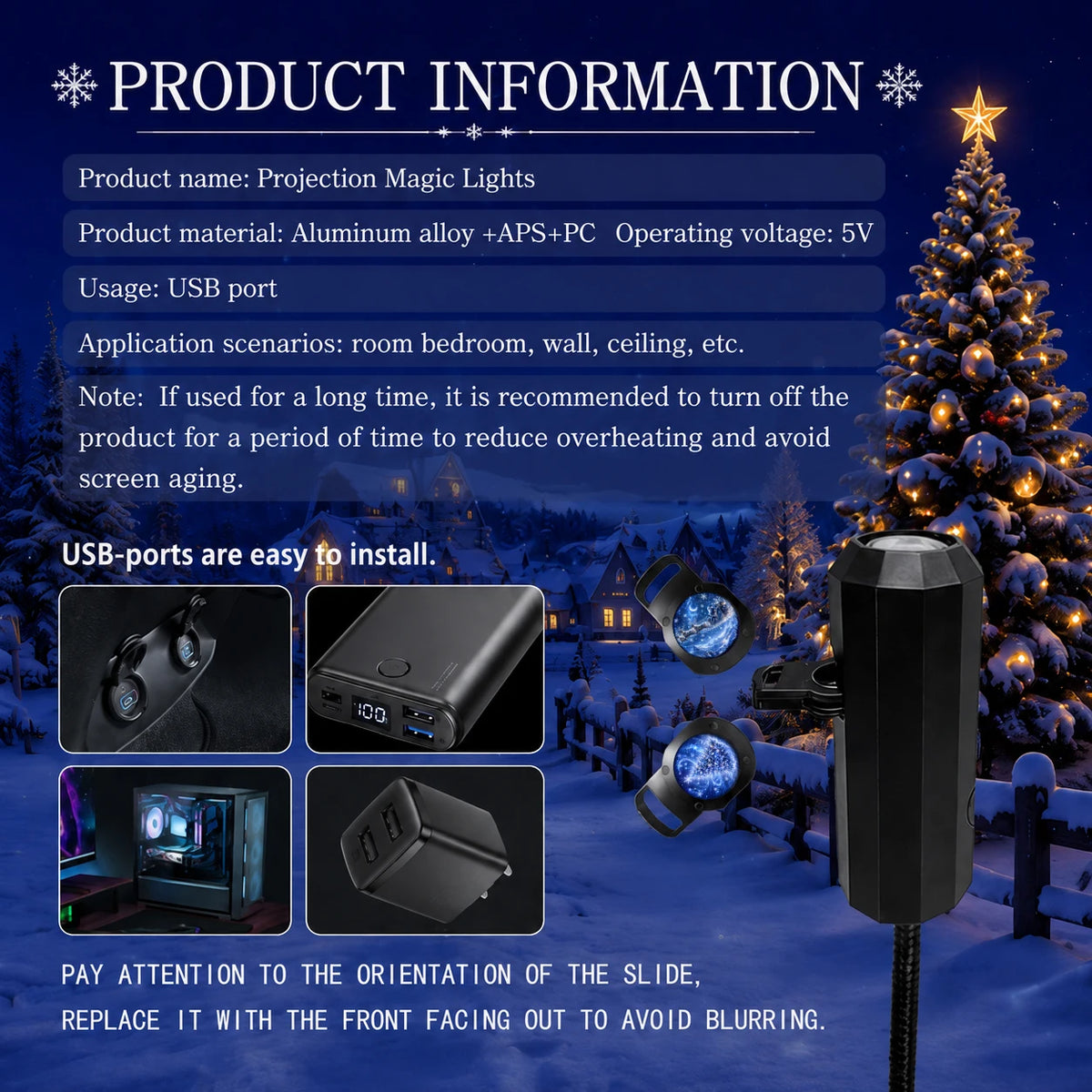 Christmas projector light details