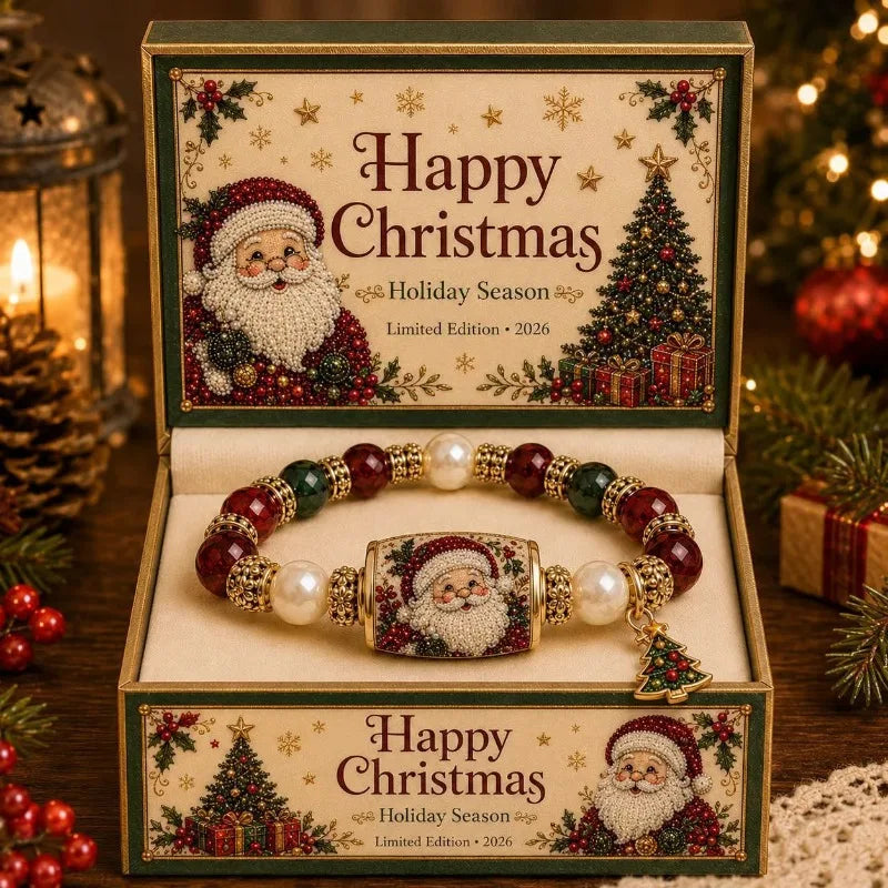 Christmas stretch beaded bracelet