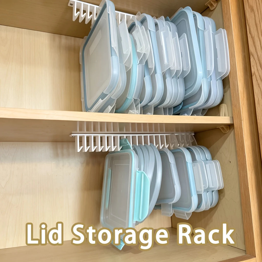Container lid organizer rack