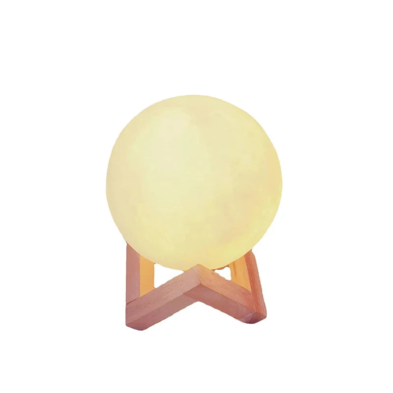DIY paint-your-own moon mini LED night light
