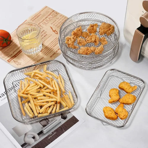 Stainless steel mesh air fryer rack