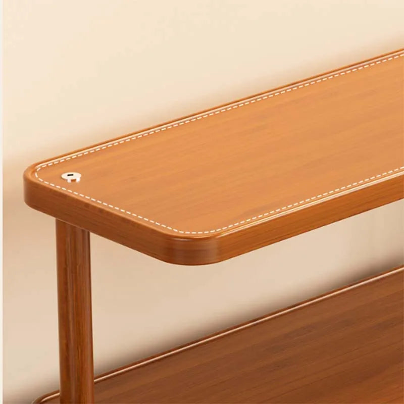 Wood shelf countertop rack
