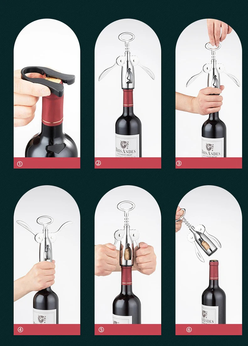 Manual stainless steel wine corkscrew – for a home bar