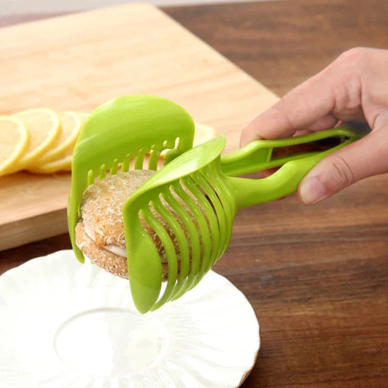 Handheld produce slicing holder