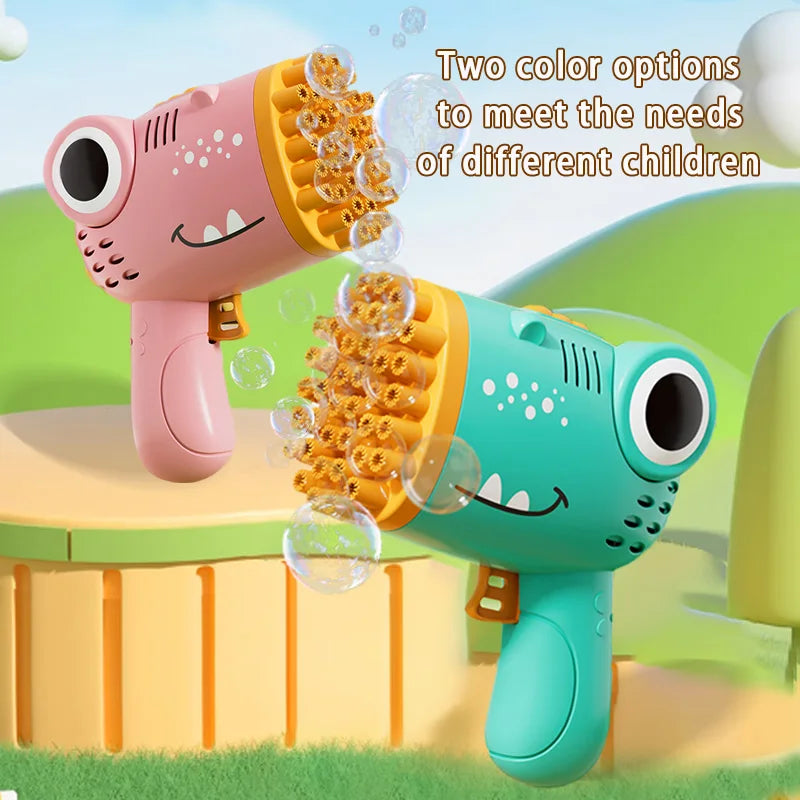 Manual dinosaur bubble machine for parties