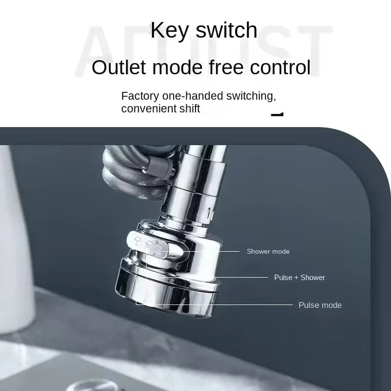 3-mode sink faucet sprayer 360 rotation