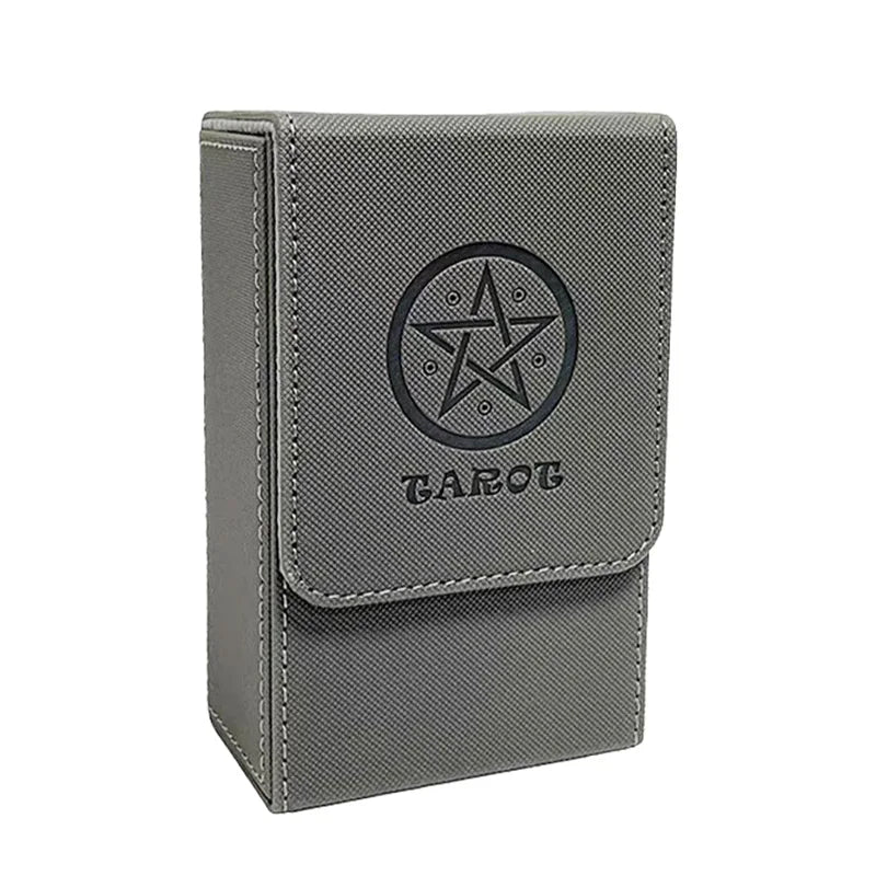 Gray PU leather card storage box
