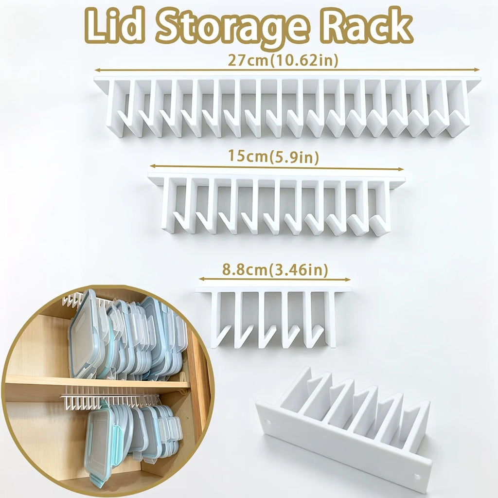 Container lid organizer rack
