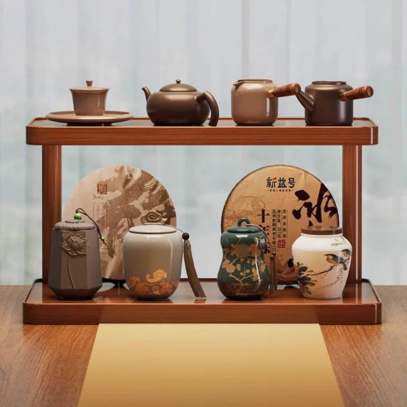 Kitchen and tea station storage rack – for tea and coffee supplies
