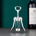 Manual stainless steel wine corkscrew – simple manual design