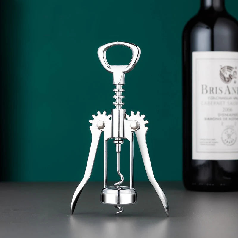 Manual stainless steel wine corkscrew – simple manual design