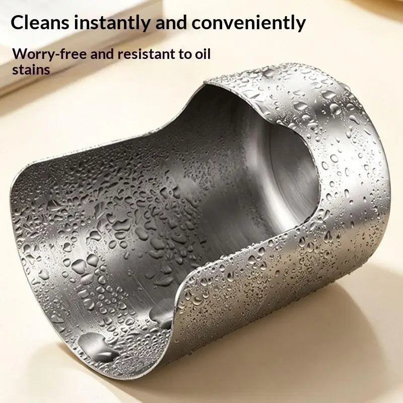 Stainless steel spoon and lid holder for the kitchen counter