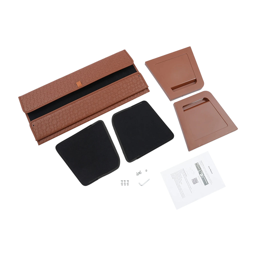 Faux leather trunk organizer – with side handles