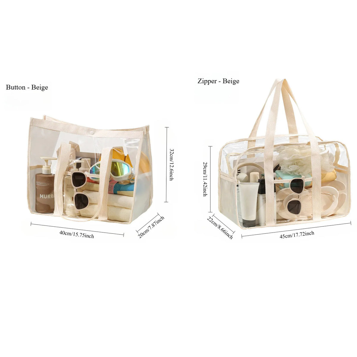 See-through PVC organizer bag