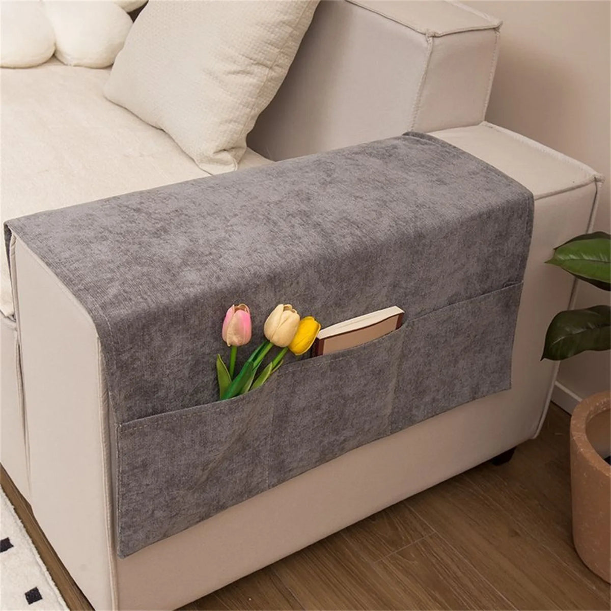 Sofa Armrest Organizer Pouch Sofa Cover Side Pockets For Storage Home Hanging Organizer Magazine Books Snacks Remote Control