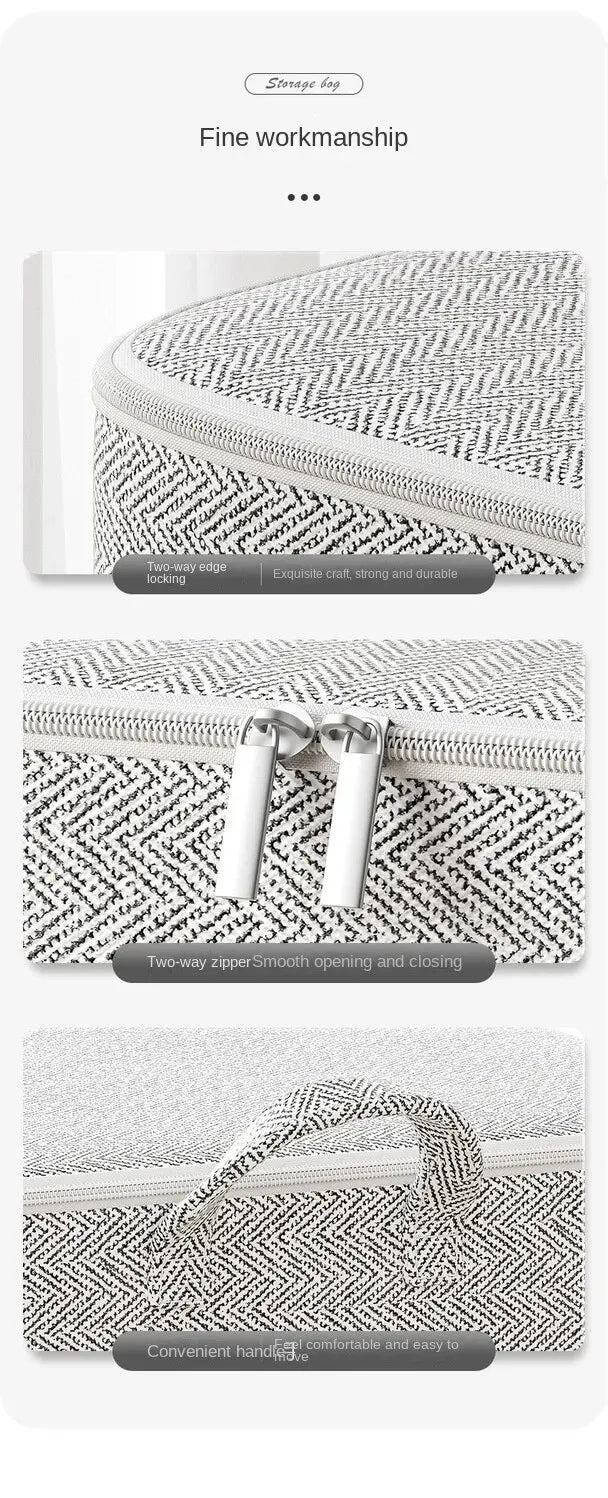 Closet storage bag for quilts, clothes and toys
