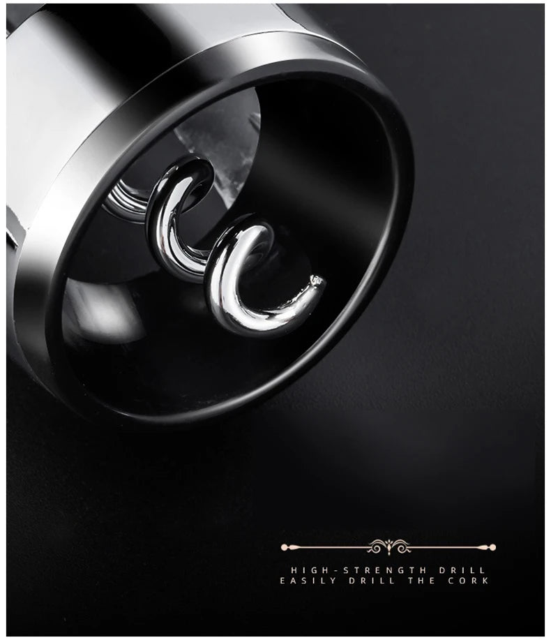 Stainless steel wine opener – no batteries needed