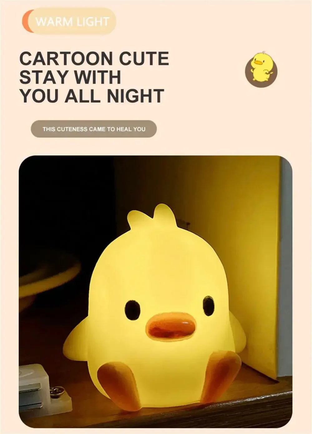 Cute mini decorative night light – for a desk or shelf