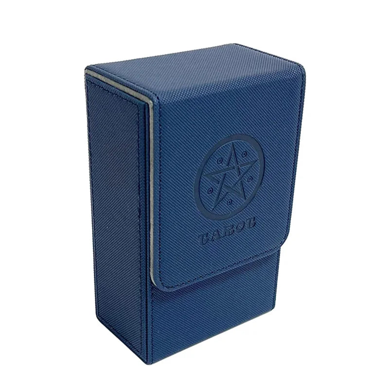 Dark blue PU leather card storage box