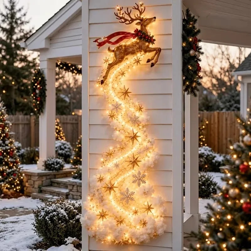 Christmas wall light kit in Santa, reindeer, tree, gift box, train and snowman designs