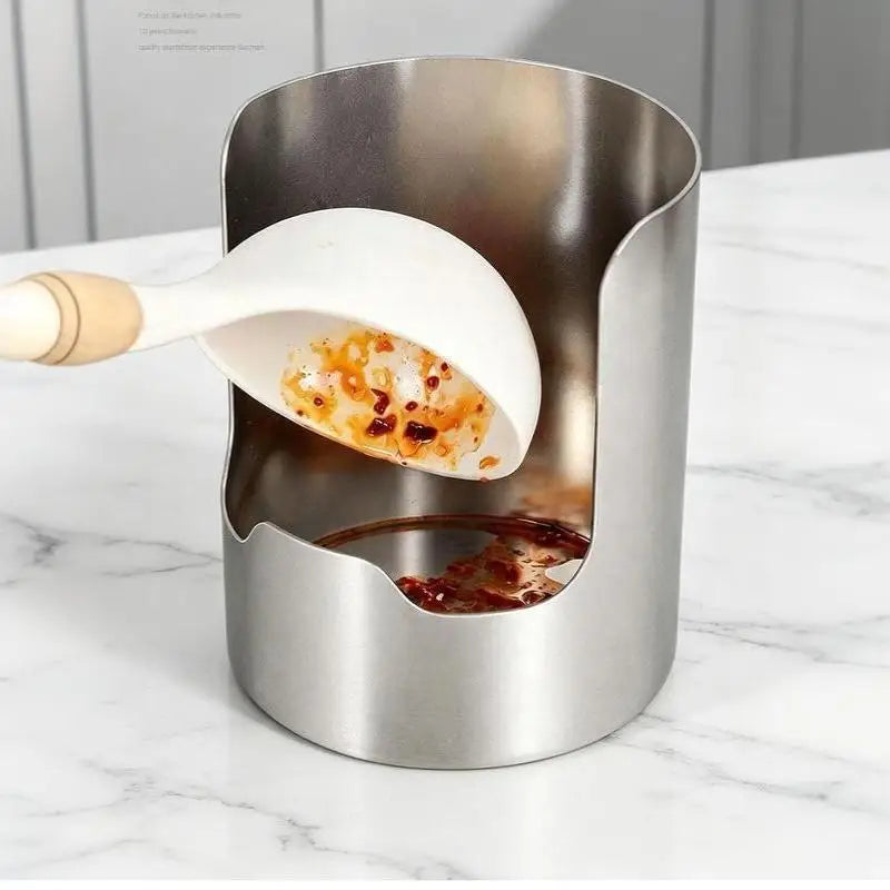 2-in-1 stainless steel pot lid and utensil holder