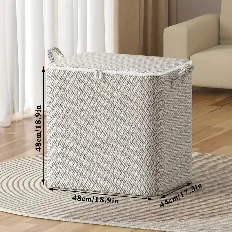 Closet storage bag for quilts, clothes and toys