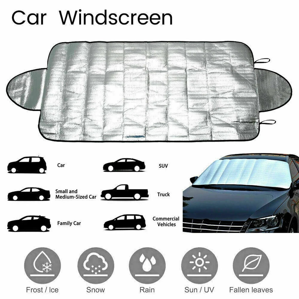 Reflective windshield frost cover